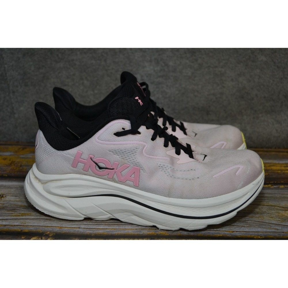 Hoka One Clifton 10 Shoes Womens 9.5B Pink Running Sneakers 1162031 CTNS